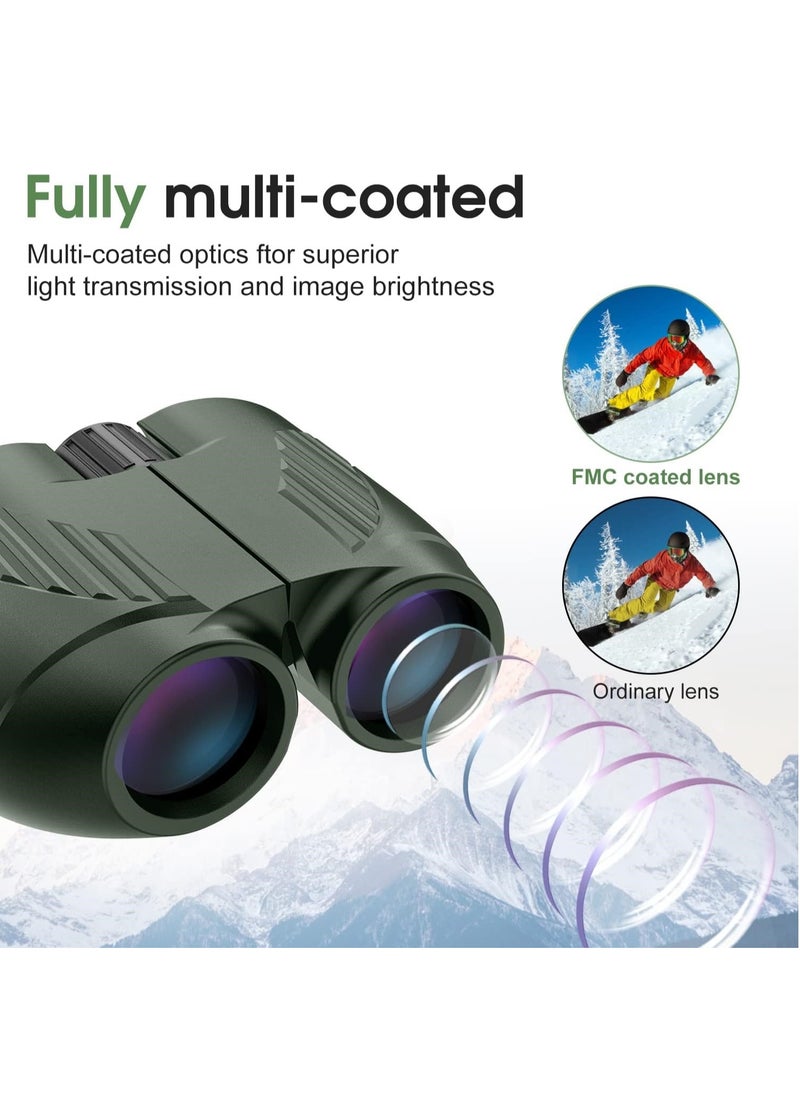 Generic - Rodcirant Binoculars 20x25 for Adults and Kids, High Power Easy Focus Binoculars with Low Light Vision, Compact Binoculars for Bird Watching and Travel (Green) - Image 1