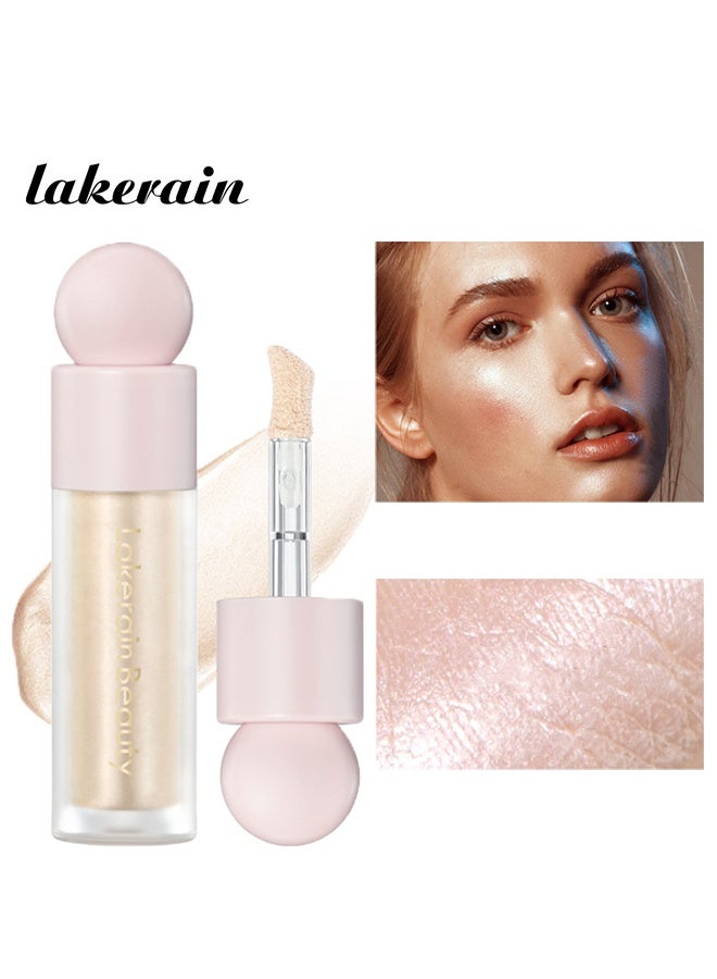 ليكرين هايلايتر للوجه للجسم - إضاءة الجسم - إضاءة سائل - إضاءة سائل للمكياج الكل في واحد - إضاءة خفيفة مرطبة مقاومة للماء للوجه والجسم # 1 ضوء القمر - Image 1