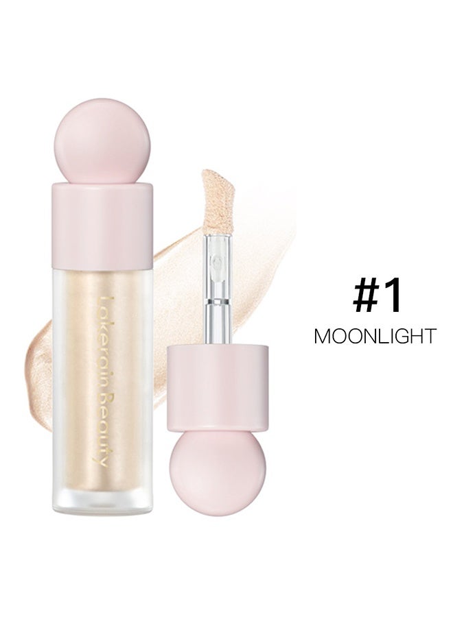 ليكرين هايلايتر للوجه للجسم - إضاءة الجسم - إضاءة سائل - إضاءة سائل للمكياج الكل في واحد - إضاءة خفيفة مرطبة مقاومة للماء للوجه والجسم # 1 ضوء القمر - Image 2