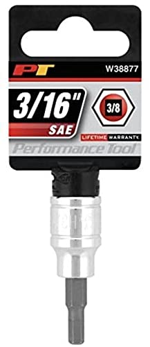 Performance Tool W38877 3/8-Inch Drive Hex Bit Socket, 3/16 - Image 3