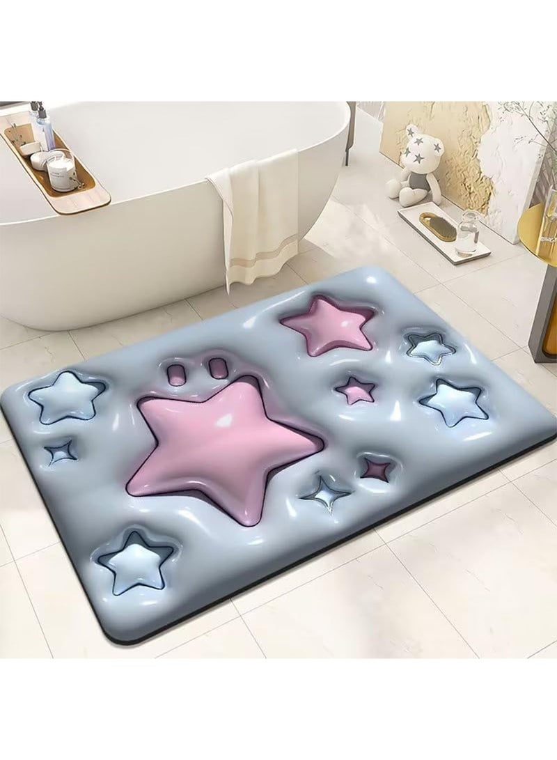 LIMOS Bathroom Rug Mat 3D Visual Non Slip Absorbent Bath Mat Easy to Clean Quick Drying Bathroom Kitchen or Doorway - Image 1
