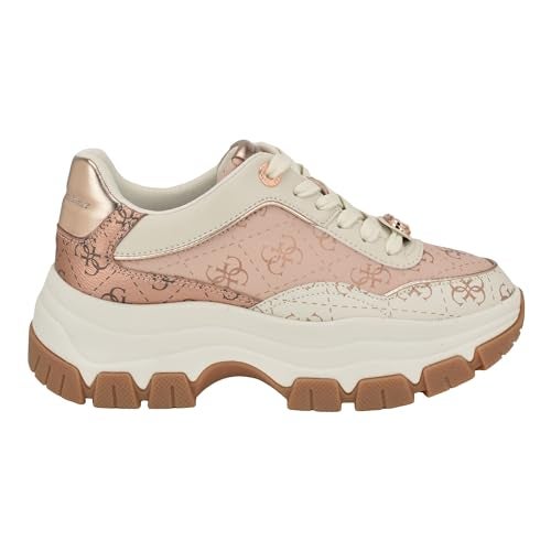 Guess Women's Berrett Sneaker, Light Pink Logo Multi 680, 11 - Image 5
