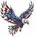 MAKTEM American Eagle Car Sticker with Flag Patriotic USA Decal Eagle with American Flag Vinyl Sticker for Cars Trucks Laptops and More USA Pride and Freedom Inspired Design Durable Weatherproof - Image 2