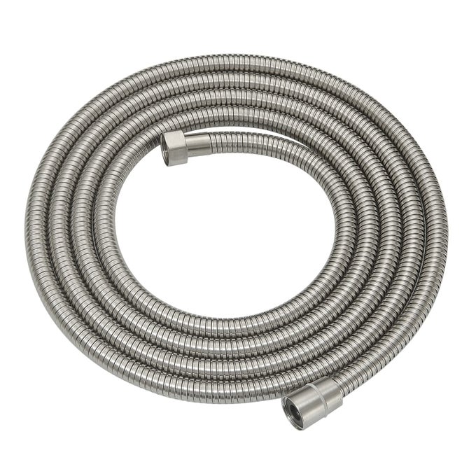 118 INCHES SHOWER HOSE SHOWER HEAD EXTENSION TUBE EXTRA LONG STAINLESS STEEL SHOWER HOSE ATTACHMENT FLEXIBLE HANDHELD SHOWER SPRAYER HOSE BRUSHED NICKEL