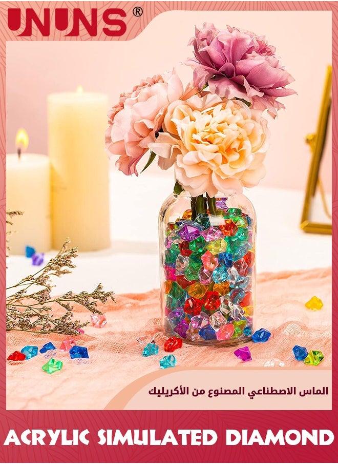 UNUNS 500 grams Vase Fillers,Rainbow Acrylic Fake Crystal Jewels Gems for Wedding Table Scatters and Centerpieces Decoration  - Image 4