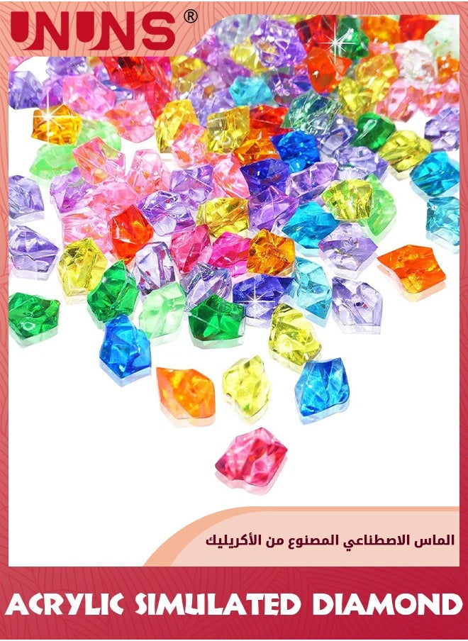 UNUNS 500 grams Vase Fillers,Rainbow Acrylic Fake Crystal Jewels Gems for Wedding Table Scatters and Centerpieces Decoration  - Image 1