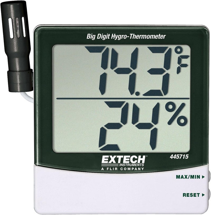 Extech 445715 مقياس الحرارة والرطوبة عن بُعد برقم كبير - Image 1