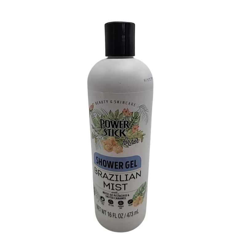 Power Stick Brazilian Mist Shower Gel Notes of Pistachio Salted Caramel 16 FL OZ - Image 1