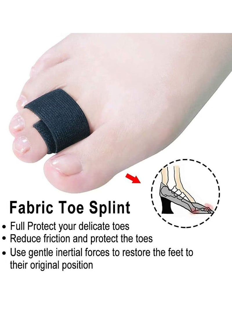 Broken Toe Wraps, 12 Pcs/Pack, Fabric Toe Splint Toe Cushioned Bandages Finger Protectors Straightener Hammer Toe Separators（6 Large Size & 6 Middle Size） - Image 4
