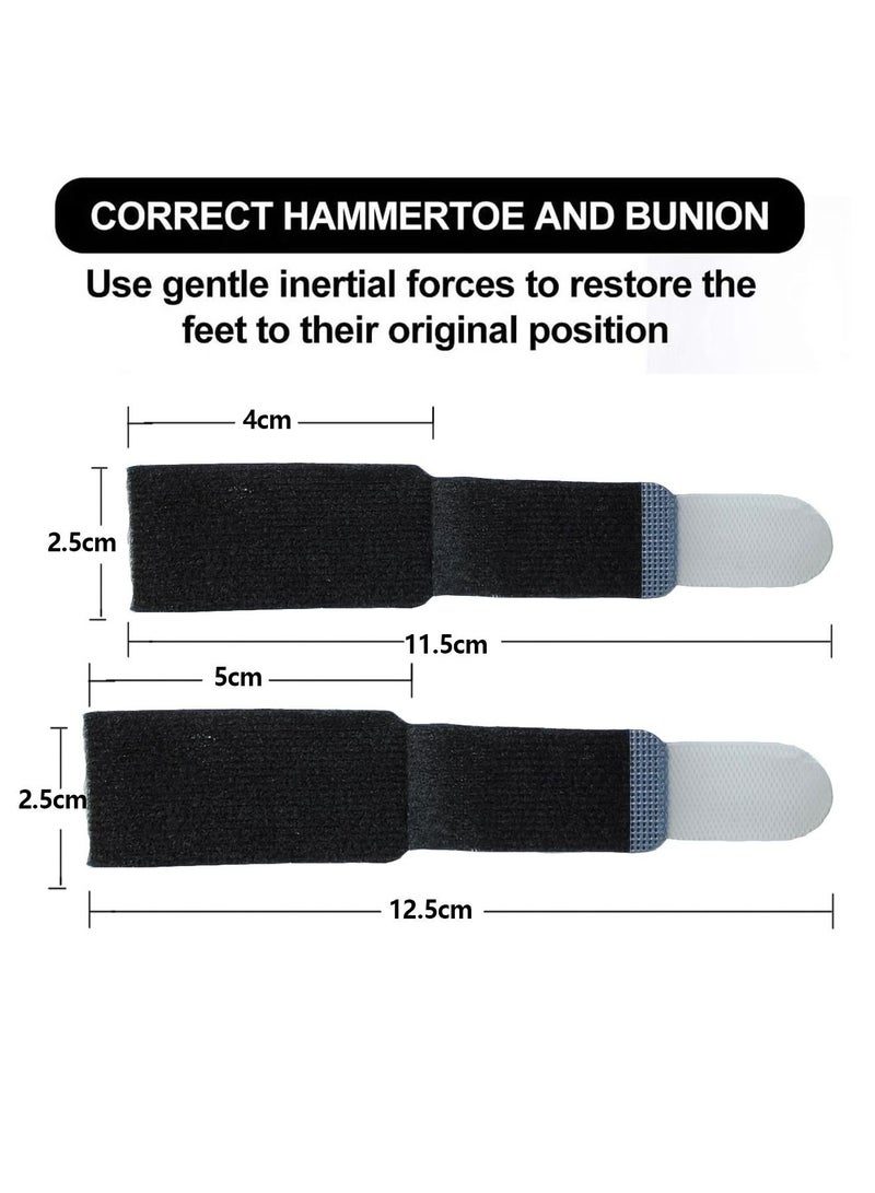 Broken Toe Wraps, 12 Pcs/Pack, Fabric Toe Splint Toe Cushioned Bandages Finger Protectors Straightener Hammer Toe Separators（6 Large Size & 6 Middle Size） - Image 2