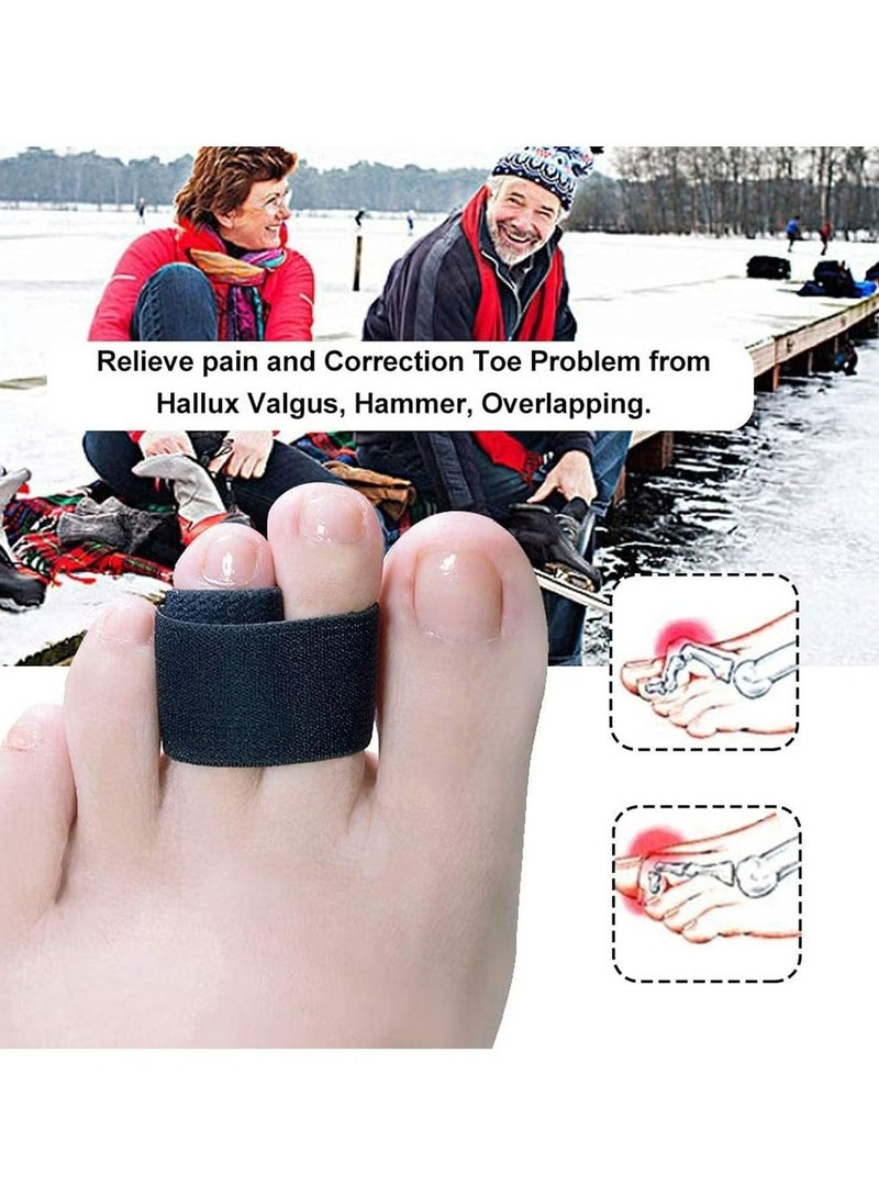 Broken Toe Wraps, 12 Pcs/Pack, Fabric Toe Splint Toe Cushioned Bandages Finger Protectors Straightener Hammer Toe Separators（6 Large Size & 6 Middle Size） - Image 3