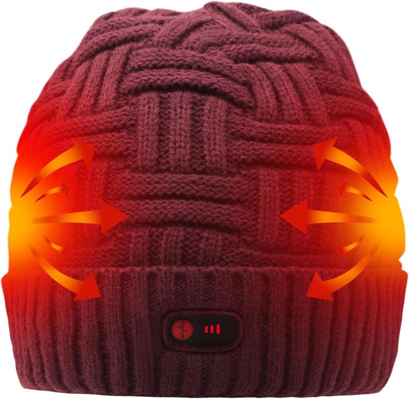SVPRO Battery Heated Beanie Hat - Rechargeable Warm Winter Cap - Image 1