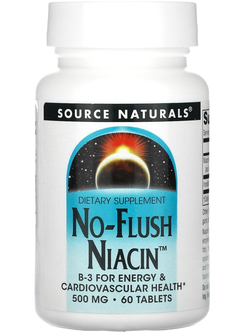 No-Flush Niacin, 500 mg, 60 Tablets