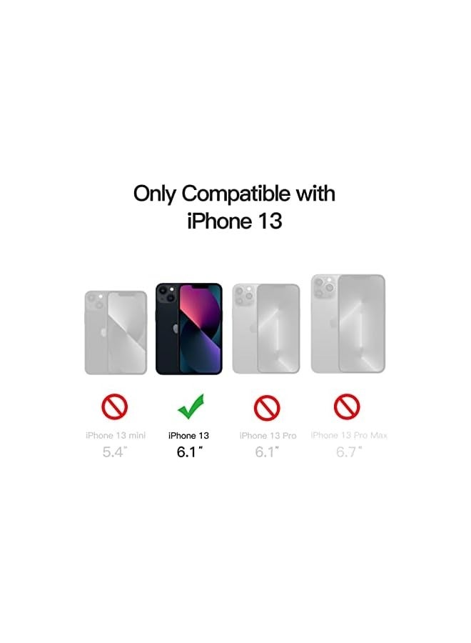 JETech Magnetic Case for iPhone 13 6.1-Inch Compatible with MagSafe, Translucent Matte Back Slim Shockproof Phone Cover (Black) - Image 2