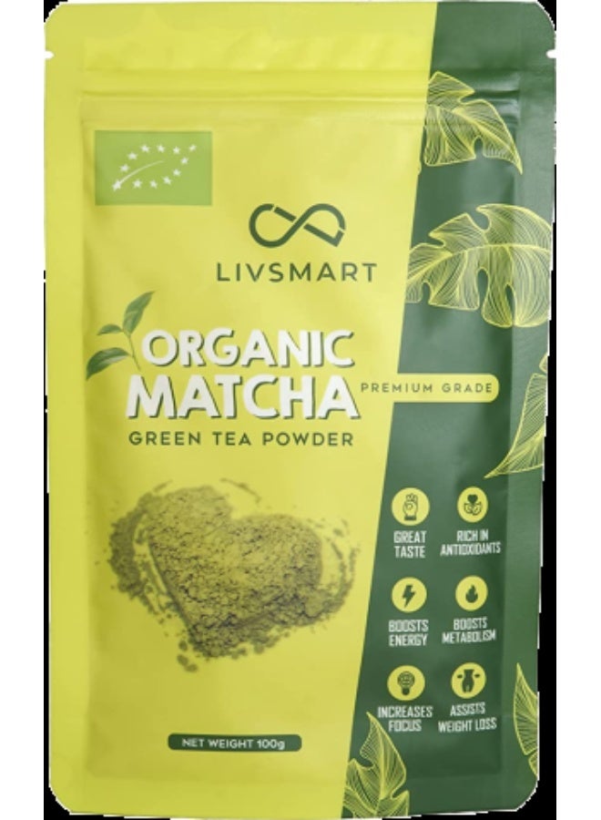 Livsmart Organic Matcha Green Tea Powder, Premium Antioxidant Rich (100g)
