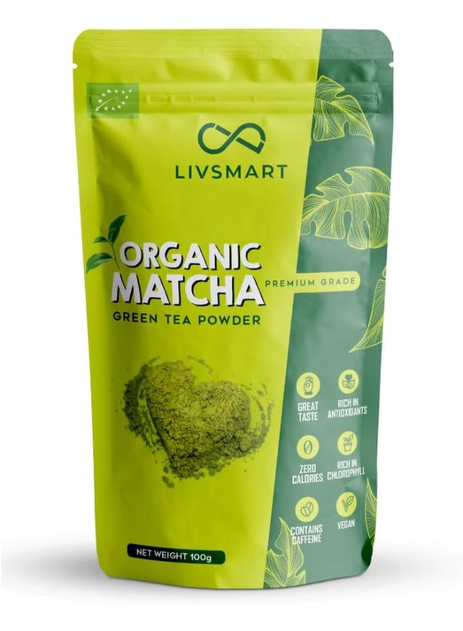 Livsmart Organic Matcha Green Tea Powder, Premium Antioxidant Rich (100g) - Image 1