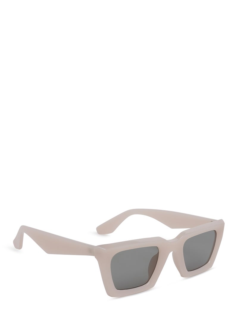 London Rag - Full Rim Wayfarer Sunglasses in White Smoke - Image 1