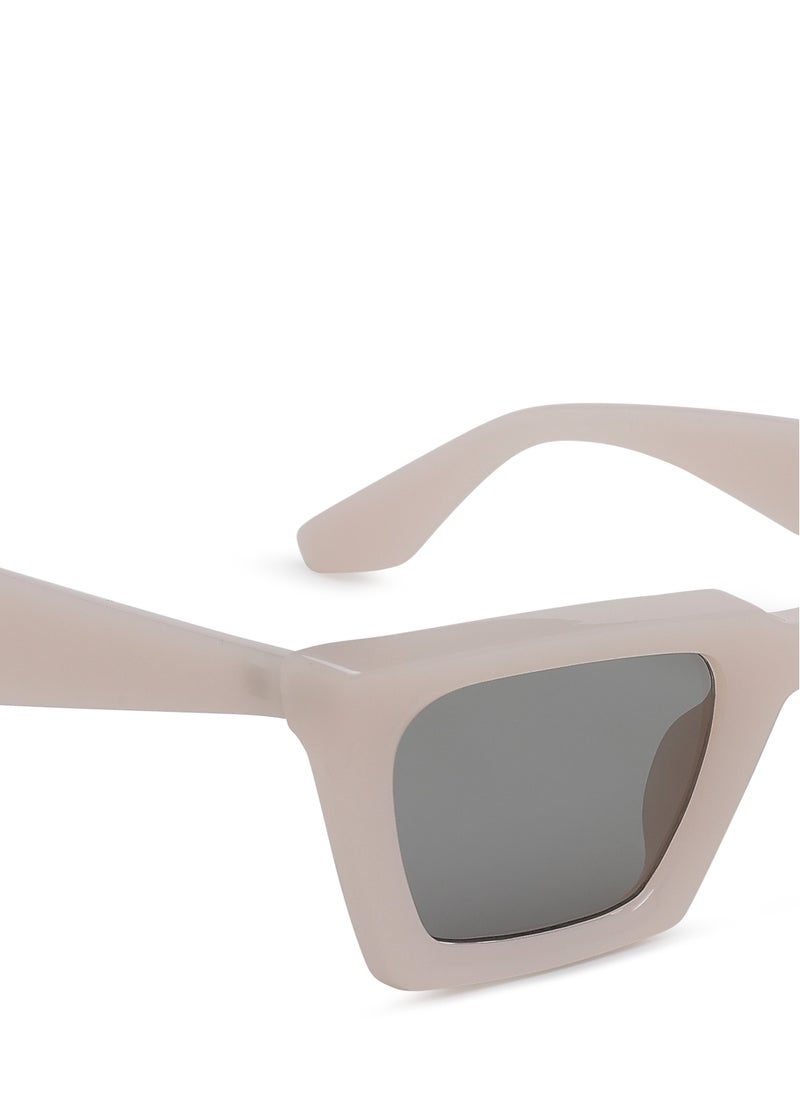 London Rag - Full Rim Wayfarer Sunglasses in White Smoke - Image 1