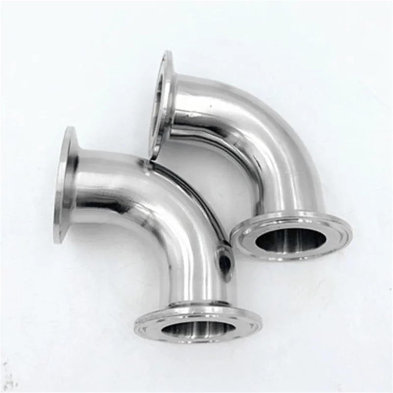 102mm Sanitary Tri Clamp Ferrule 90 Degree Elbow 304 Stainless Steel Pipe Fitting - Image 1
