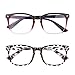 Yekepal Blue Light Blocking Glasses 2 Pack Blue Light Glasses Men Blue Light Glasses For Women Computer Reading Gaming TV Phones Eyeglasses Clear Lens Bluelight Glasses PurpleLeopard - Image 1