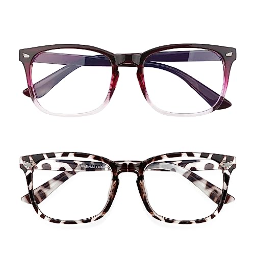 Yekepal Blue Light Blocking Glasses 2 Pack Blue Light Glasses Men Blue Light Glasses For Women Computer Reading Gaming TV Phones Eyeglasses Clear Lens Bluelight Glasses PurpleLeopard - Image 2