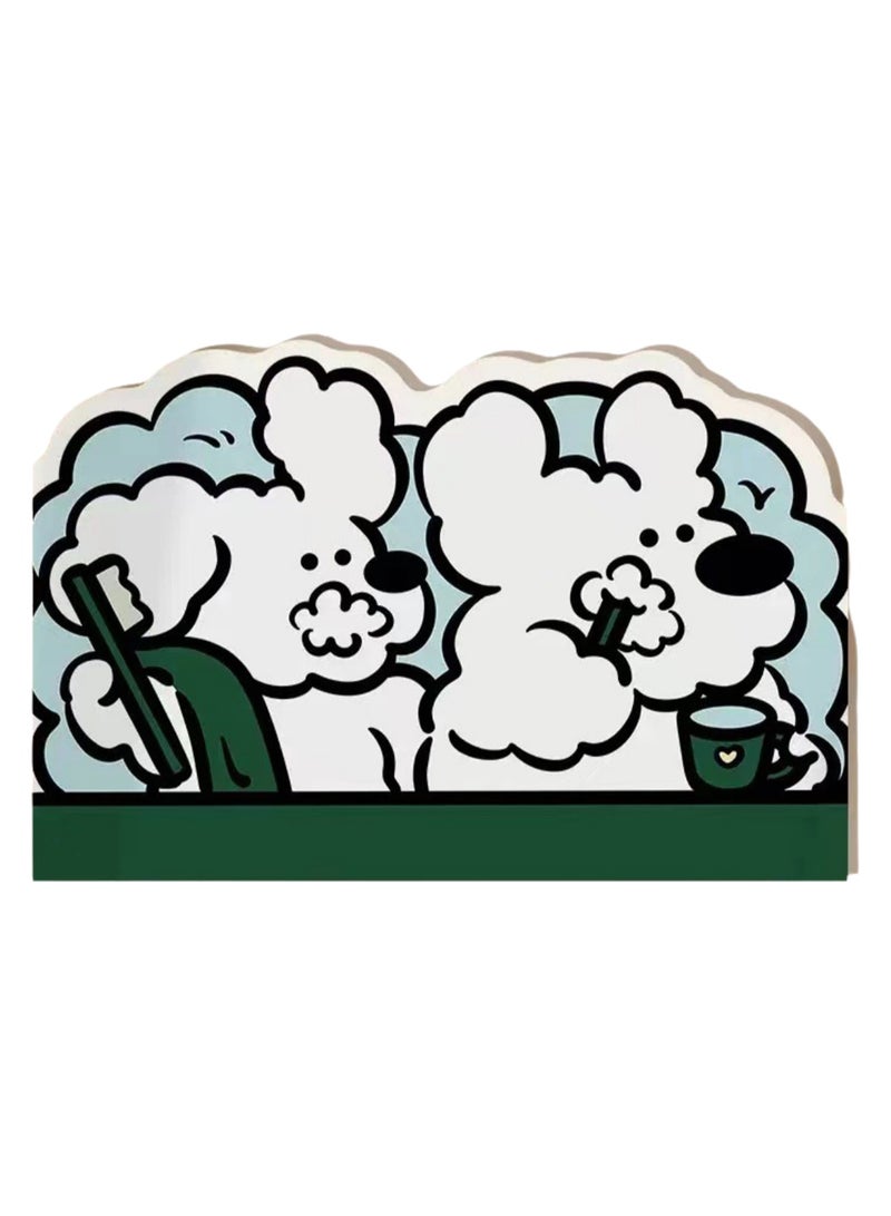 40*60cm Cartoon Diatom Mud Bathroom Bath Puppy Floor Mat Bathroom Door Absorbent Quick-Drying Mat (Washing the puppy) - Image 1