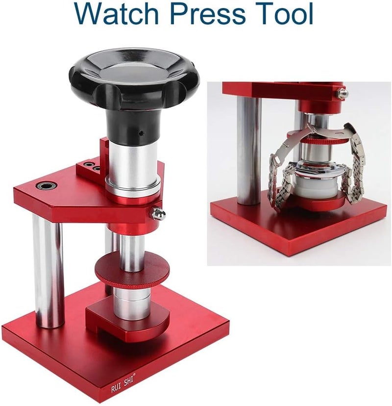 كلاراكو طقم ضغط الساعات، أداة إصلاح الساعات مع 20 قطعة من قوالب التركيب المناسبة لأنواع مختلفة من الساعات، أداة سهلة الاستخدام تساعد في إصلاح وضبط الساعات - Image 4