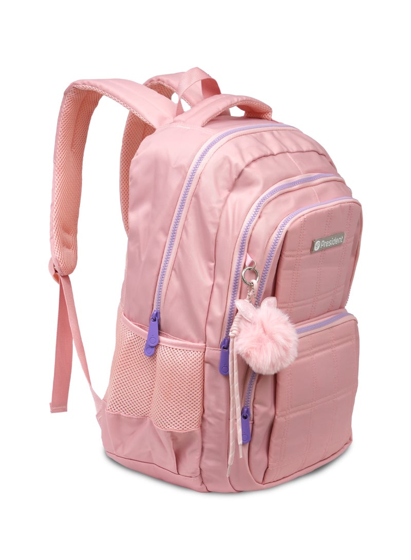 President School Backpack Waterproof Book Bag with Compartments and Doll Pendant for Kids, ( PINK ) Model-scp0020-17" - Image 5
