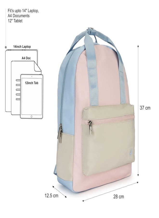 Fastrack Lightweight Laptop Backpack for Men & Women | Nylon Backpack with 14-Inch Padded Laptop Compartment, Front Zip Pocket & Utility Sections | Stylish Everyday Bag for Work, College & Travel - Image 4