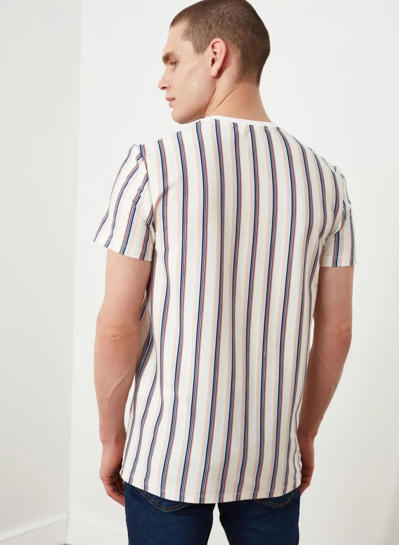 trendyol Striped Crew Neck T-Shirt
