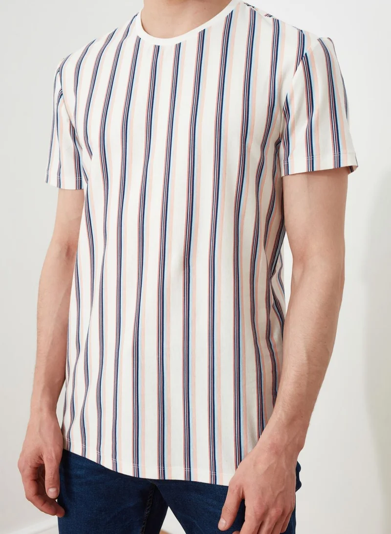 trendyol Striped Crew Neck T-Shirt