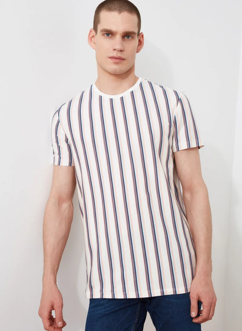 trendyol Striped Crew Neck T-Shirt