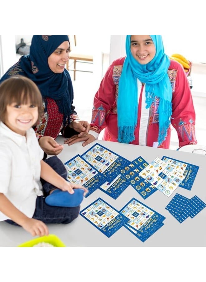 VUCATIN Ramadan Bingo Game Cards Set for Ramadan Family Activities Eid Ramadan Mubarak Bingo Game 24 Players Ramadan Bingo Cards Ramadan Party Activities Supplies Decorations - Image 5