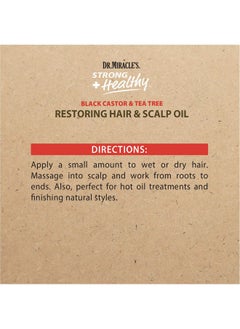 Dr. Miracle's Dr. Miracle's Strong & Healthy Restoring Oil with Black Castor Oil, Tea Tree Oil, and Mango Butter for 2x Moisture - 4oz  - Image 4