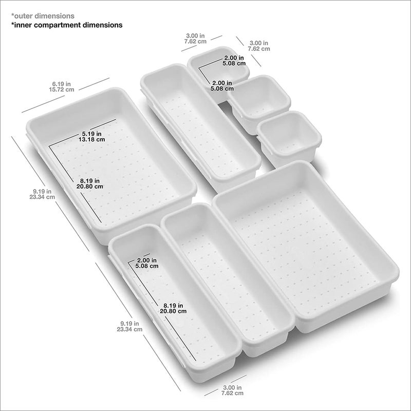 Madesmart Value 8-Piece Interlocking Bin Pack | Durable | Easy to Clean | BPA-Free 8-Piece Bin - Image 5
