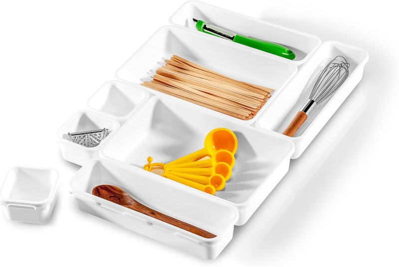 Madesmart Value 8-Piece Interlocking Bin Pack | Durable | Easy to Clean | BPA-Free 8-Piece Bin - Image 3