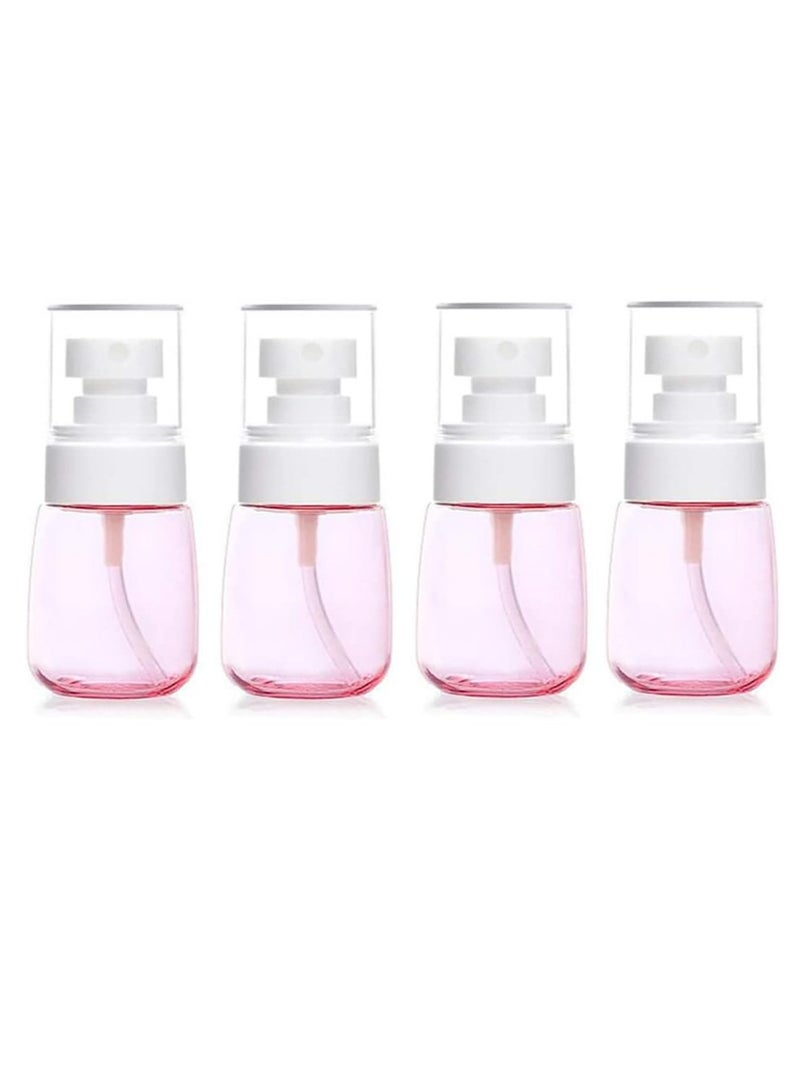 Oasisgalore 30ml Mini Fine Mist Spray Bottles, 4 Pcs Refillable Sprayer Leakproof Travel Container(Pink)  - Image 1