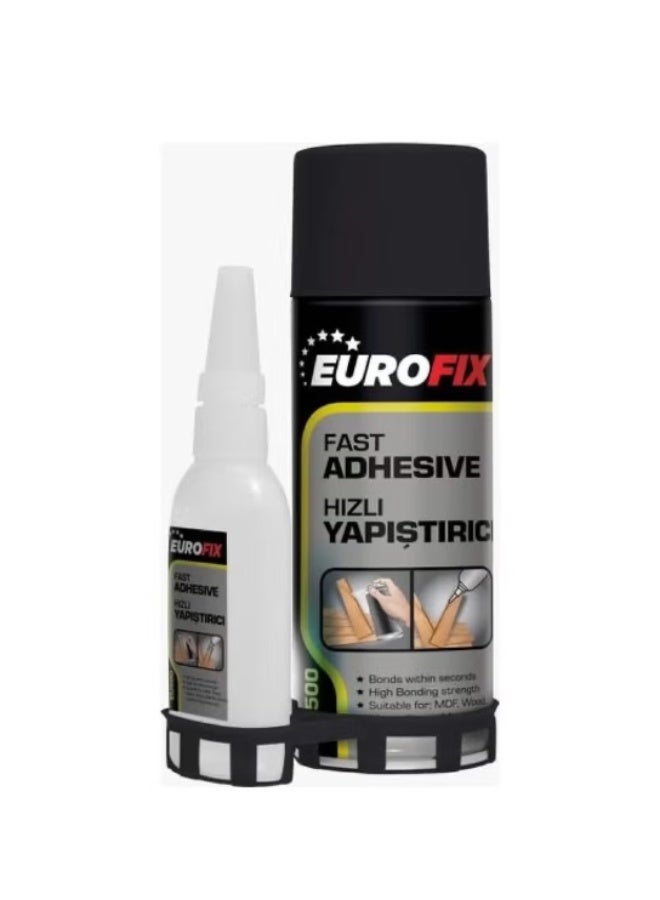 EUROFIX Strong Adhesive with Drying Spray 100g + 400ml