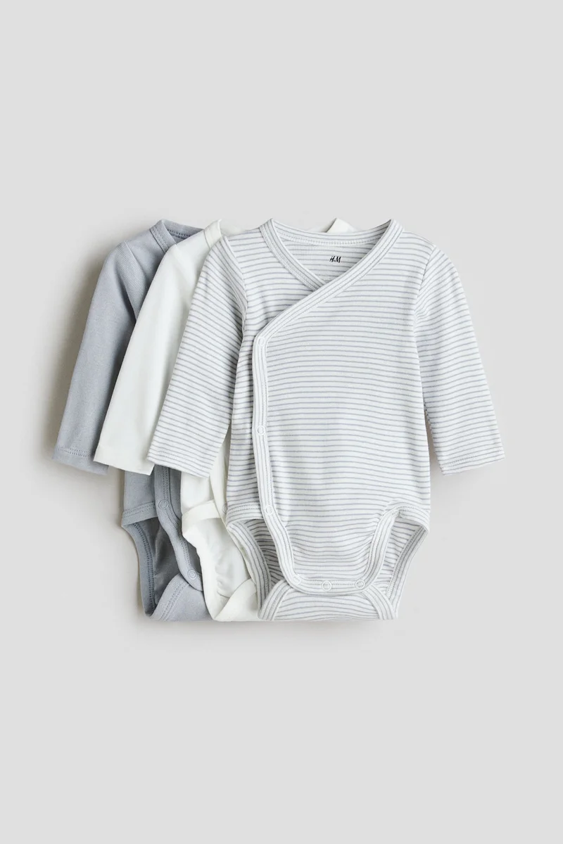 H&M 3-pack long-sleeved bodysuits