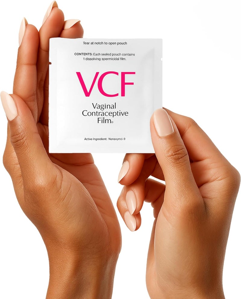VCF Vaginal Contraceptive Film with Spermicide, 1 Box of 9 Prevents Pregnancy, Nonoxyl-9 Kills Sperm on Contact, Hormone-Free, Easy to Use, Unnoticeable, 9 Total - Image 2