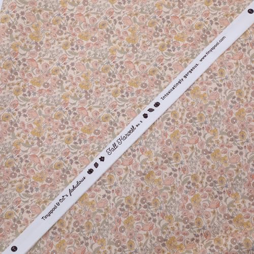 Tinyspool & Co. 100% American Cotton Fabric – 3 Yard Cut Quilting Fabric – Prewashed Preshrunk Yardage for Quilt Backing Borders Binding Sewing Crafts – Fall Harvest No.3 – Spring Coral - Image 2