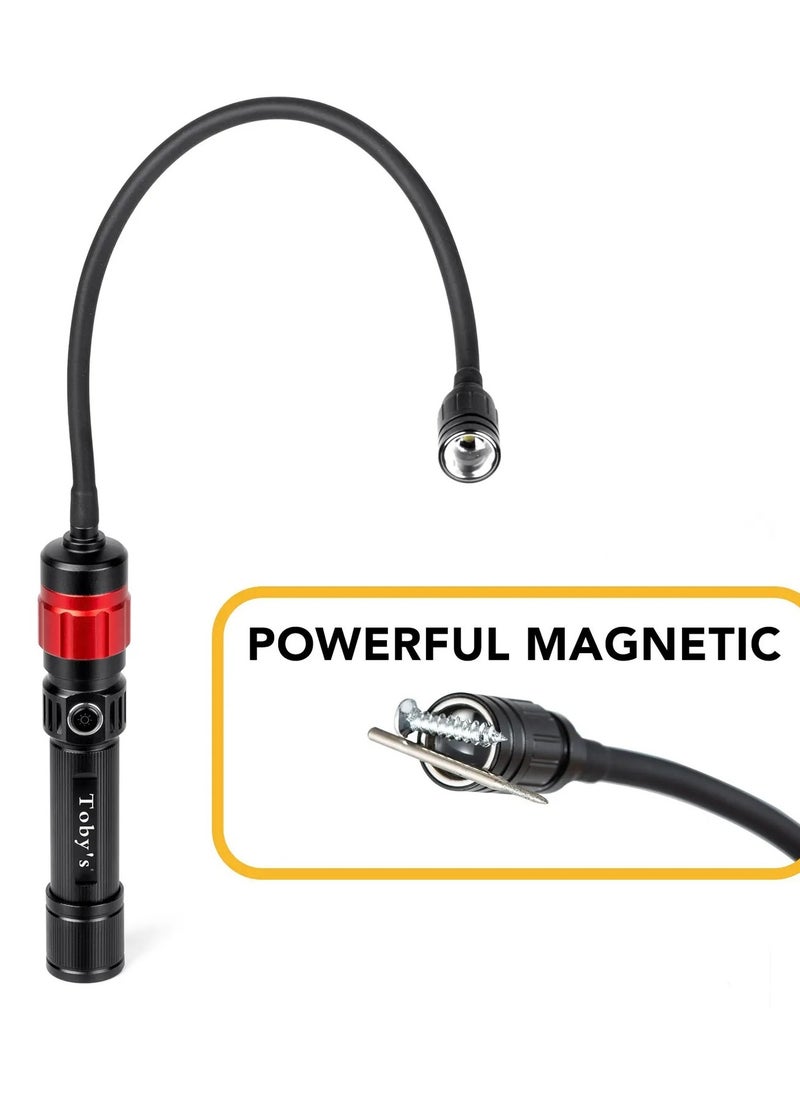Toby's - Toby's CPL-T09 3in1 Quick Connect Rechargeable Led Work Light Kit with Magnetic Base, LED Flashlight with Flexible Light and Slim Bar Light,4000 mAH Battery - Image 1
