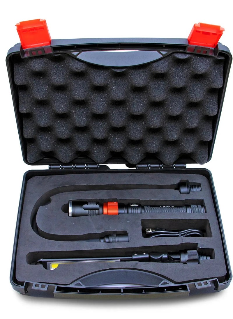 Toby's - Toby's CPL-T09 3in1 Quick Connect Rechargeable Led Work Light Kit with Magnetic Base, LED Flashlight with Flexible Light and Slim Bar Light,4000 mAH Battery - Image 1