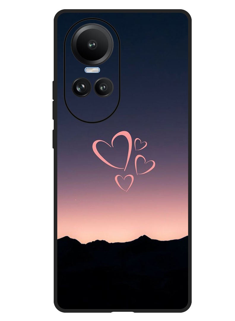 Theodor Protective Case Anti Scratch Shock Proof Bumper Cover For Oppo Reno 10/10 Pro Four Hearts - Image 1
