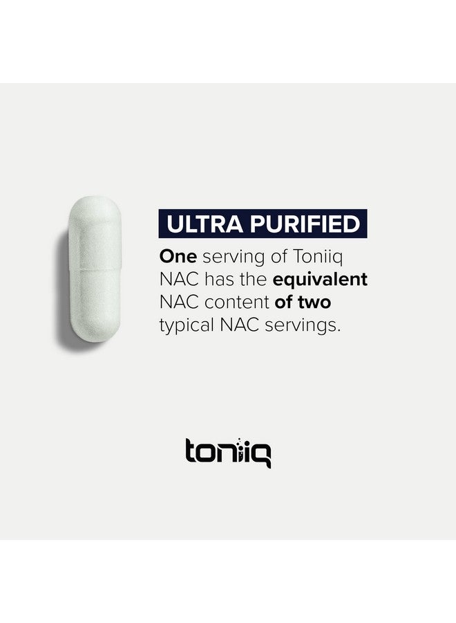 تونيق Toniiq 1300mg NAC - إمداد لمدة شهرين - نقاء تم اختباره بنسبة 98%+ على الأقل - مكمل NAC Cysteine عالي القوة ومتاح حيويًا - 120 كبسولة نباتية من N Acetyl Cysteine - تم اختباره في المختبر TQ - Image 5