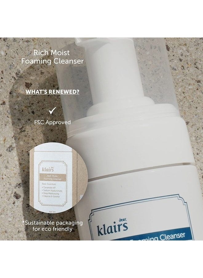 DearKlairs - [DearKlairs] K-Beauty Skincare Rich Moist Foaming Cleanser, 3.4 fl oz (100 ml) - Image 1
