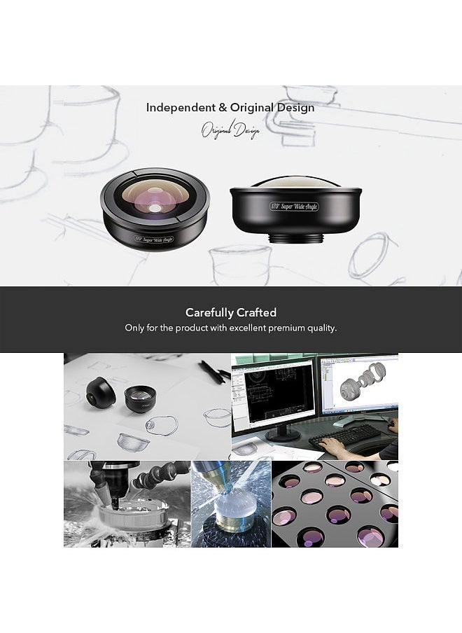 APEXEL APEXEL APL-HD5SW 170°Super Wide Angle Lens for Dual Lens / Single Lens Smartphone for iPhone Pixel Samsung Galaxy Huawei Smartphones  - Image 4