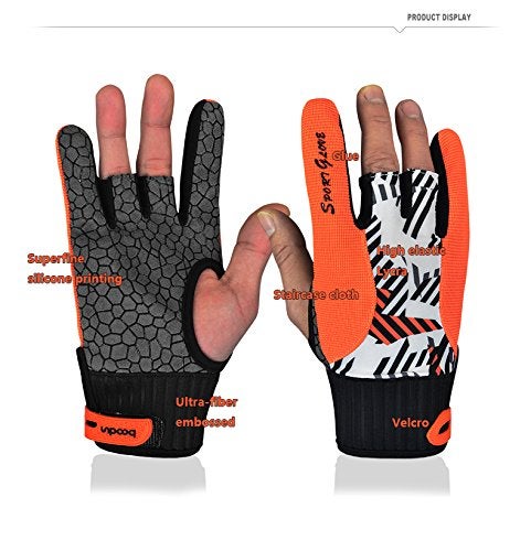 Mumian Professional Anti-Skid Bowling Gloves Comfortable Bowling Accessories Semi-Finger Instruments Sports Gloves Mittens For Bowling (Green  M) - Image 3