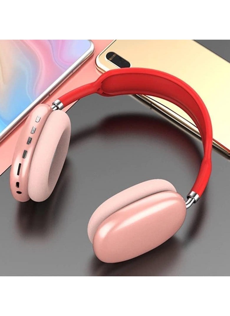 Scrolls - P9 Plus Max Immersive Active Noise Cancelling Over-Ear Headphones, Epitome of Cutting-Edge Design and Premium Sound Quality. Elevate Your Listening Experience, Fusion of Style and Comfort (RED) - Image 1