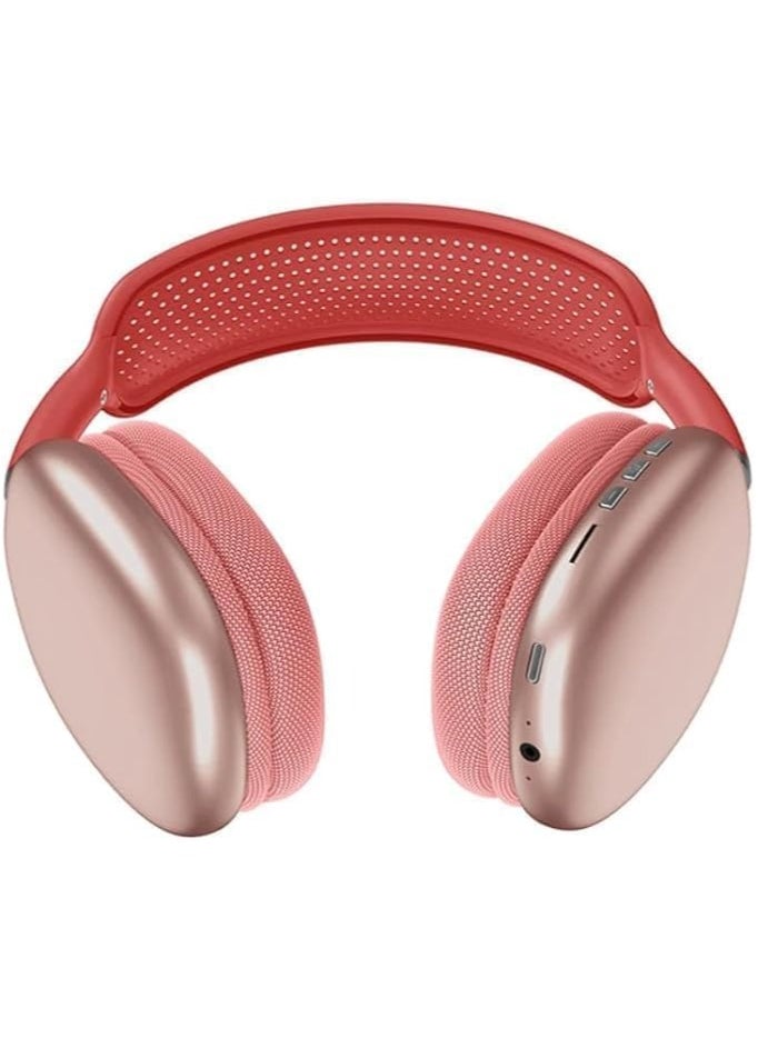 Scrolls - P9 Plus Max Immersive Active Noise Cancelling Over-Ear Headphones, Epitome of Cutting-Edge Design and Premium Sound Quality. Elevate Your Listening Experience, Fusion of Style and Comfort (RED) - Image 1